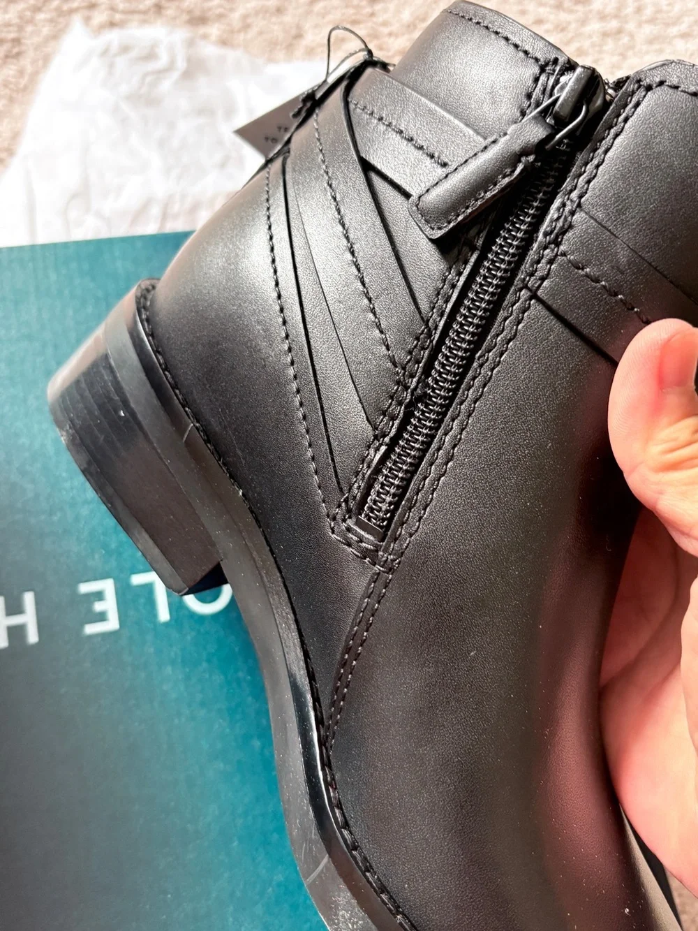 Cole Haan Rosalyn Black Leather ankle boots sizs 5